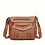 Large Capacity Purse Pu Leather Travel Crossbody Bag Briefcase