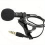 Omni-directional Clip-on Lapel Microphone With 3.5MM Connector No Battery Required Low Voltage Wired Lavalier MIC For Mobile Interview Recording Karaoke Mobile Devices