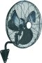 24" 3-SPEED Wall Mount Oscillating Ind Fan + Remote 90W