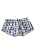 Men's Plaid Arrow Pants Sleeping Shorts Sexy Low Waist Boxer Briefs Casual Thin Breathable Comfy Boxer Trunks Men's Underwear
