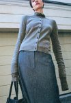 Fine-knit Cardigan - Grey Marl