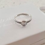 Saskia 925 Sterling Silver Rainbow Moonstone Ring - Size 7