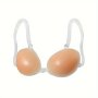 1 Pair Silicone Invisible Push-up Bra Backless Strapless Self-adhesive Cover Women's Underwear & Lingerie Accessory In Pure Color Reusable And Hand Washable