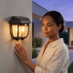 Outdoor Courtyard Solar Powered Wall Lamp