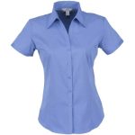 Ladies Short Sleeve Metro Shirt Blue