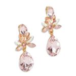 Pink Diamante Dangling Earrings