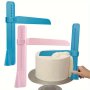 Plastic Cake Icing Smoother Tool Set With Handle - Non-electric Baking Accessories For Frosting And Decorating Cakes