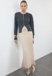 LaCie Lace Maxi Knitted Skirt - Beige