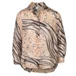 Zebra Floral Print Shirt - Butter L xl