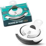 Hawthorne Strainer By Bull In China In Matte White - Made In Usa - High Density Spring Cocktail Strainer For Boston Shakers And