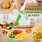 Adjustable Mandoline Slicer - Manual Vegetable Chopper Potato Slicer French Fry Cutter Salad Maker Fruit Slicer - Kitchen Gadget