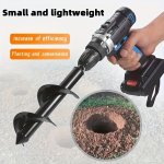 Quick-plant Heavy-duty Auger Drill Bit Metal Garden Tool - Single Item Packaging 3 8" Hex Round Shank Manual Power Supply