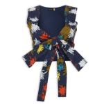 Dark Blue Multi Sleeveless Top