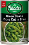 Rhodes Green Beans Cross Cut In Brine Vegetables
