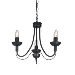 Elena Metal Chandelier Medium Black Fossil - Fossil