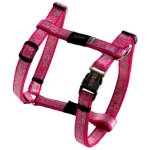 Rogz Lapz 13mm Small Trendy Adjustable Dog H-harness Pink Bones