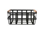 Dual Handle Metal Basket Black