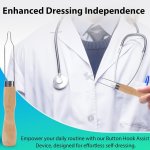 Easy-grip Button & Zipper Aid For Seniors And Disabled - Wood metal Sewing & Knitting Tool