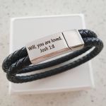 CBA102756 - Men's Personalized Bracelet Wrist Strap Stainless Steel