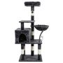 Indoor Cat Tree Sisal Post With Cat Condo Hammock And Hanging Play Toy