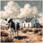 Stretched Canvas Karoo Cow
