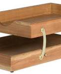 Executive Solid Wood Letter Trays A4 Double – WAL902CH