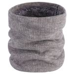 Warm Thermal Fleece Lined Knitted Scarf Winter Neck Gaiter Neck Warmer