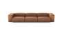 Three Module Sofa - Leather - Brown - 377CM X 115CM