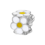 A47-C12432 - 925 Sterling Silver Flower European Charm Bead