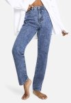 Basics Straight Leg Jeans - Acid Wash Dark Blue