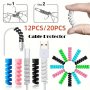 12PCS/20PCS Silicone Cable Protectors Spiral Wire Cord Winder Universal USB Charging Cable Protector