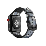 Kd Leather & Silicone Strap For 42 44MM Apple Watch Camo