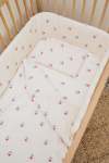 Cherry Muslin Cot Bumper - Cover & Inner