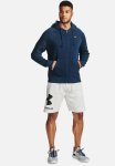 Under Armour Ua Rival Fleece Fz Hoodie - Academy Onyx White