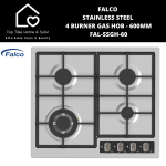 Falco Stainless Steel 4 Burner Gas Hob - 60CM FAL-SSGH-60