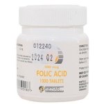 Folic Acid 0.5MG Tabs 1000 Pfp