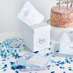 Baby Shower Game: Prediction Cards & Postbox Pink Or Blue - Blue