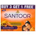 Santoor Sandal And Turmeric Soap 4X125GR