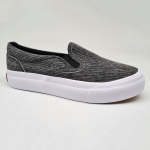 Direct Ladies Fashion Vulcanized Sneakers - Black Denim - 8