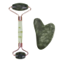 Real Jade Roller & Gua Sha Face Roller Facial Beauty Roller Skin Care Tool