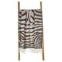 Zebra Pattern Natural & Black Throw