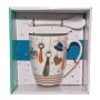 Fathers Day Mug & Spoon Gift Box Orange Tie