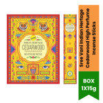 Indian Heritage Cedarwood High Perfume Incense Sticks Deodar Agarbatti Standard Pack - Rich Earthy Woody Air Cleansing Fragrance
