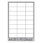 Shiny 24UP Label White 100 70X37
