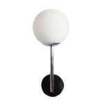 Kaguya Metal And Glass Wall Light Chrome