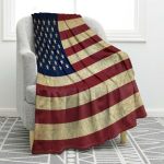 Jekeno American Flag Gifts Blanket For Men Women Usa Flag Throw Blankets For Adult Kids Boys Girls Independence Day American Dec