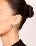 Goldair Gold Diamante Dragonfly Huggie Earrings
