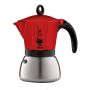 Bialetti Moka Induction Stovetop Espresso Maker / Moka Pot - Red / 6 Cup ~180ML Yield