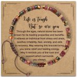 Zokcc Inspirational Gifts Bracelets For Women: Christmas Day Gifts For Women Friends Sister Mom - Healing Natural Stone Beads Br