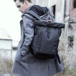 Unisex Black Extendable Backpack With USB Charging Port